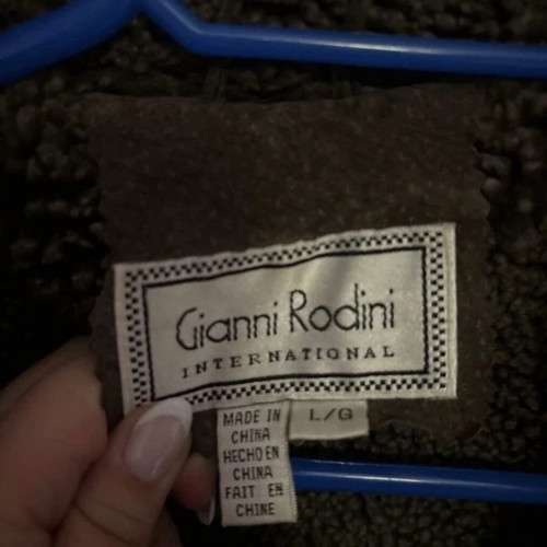 Jacket brown with shearling style fur like new Gianni Rodini