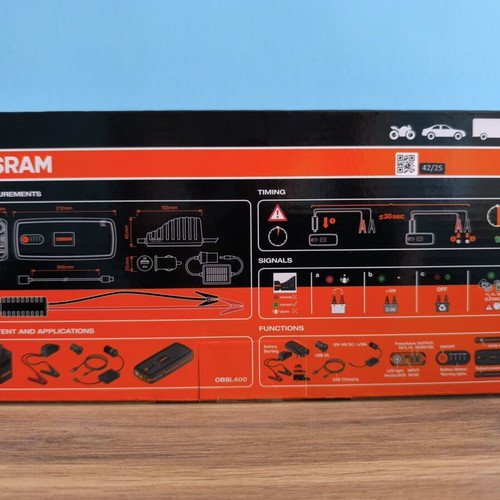 Osram BATTERYstart 400 jump starter new, 16800mAh, 400-2000A