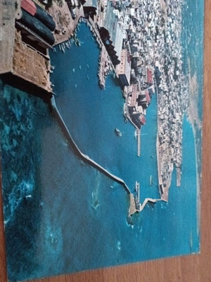 Chania postcard used, aerial view