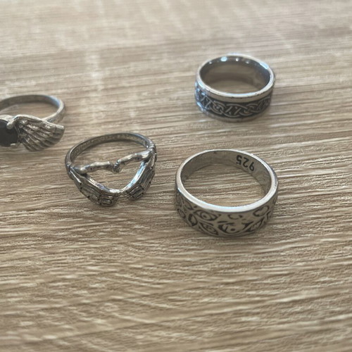 Rings set of four stainless steel new