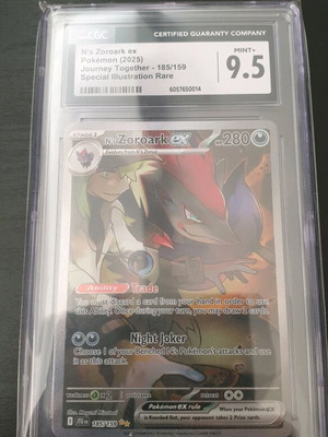 Pokemon Card N's Zoroark ex CGC 9.5 mint+