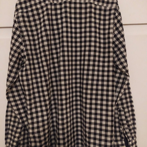 Zara Man Slim Fit checked shirt, size L, black and white