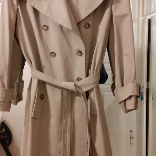 Trench coat like new, 100% cotton, beige, size M-L