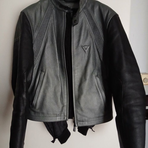 Dainese leather jacket used with inner lining and protective bones