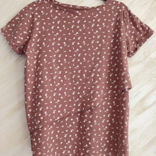 Esmara floral blouse 100% organic cotton L/XL, like new, nursing friendly