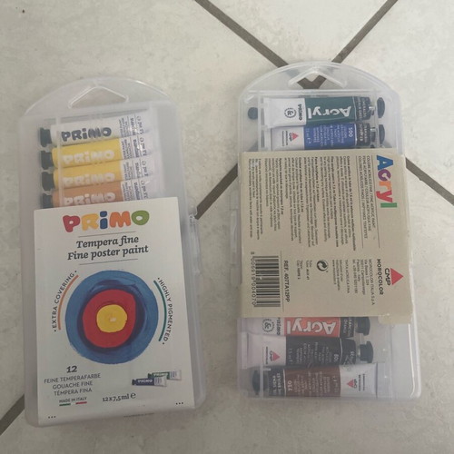 Primo tempera paints new with used pack gift