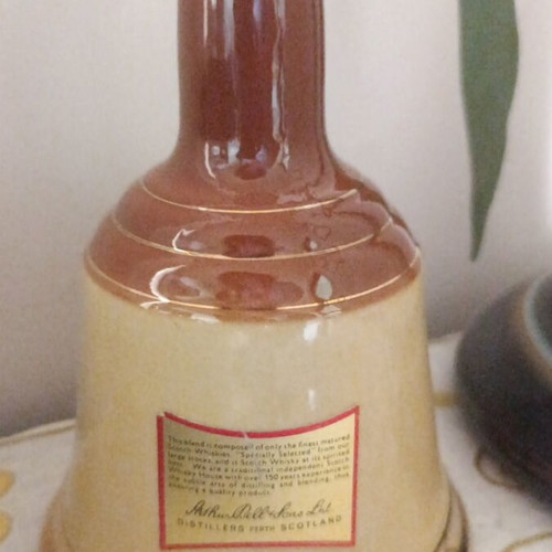 Bell's Old School Whisky collectible empty bell-shaped bottle used