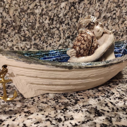 Table ceramic decorative boat new