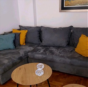 Γωνιακος τριθέσιος καναπές