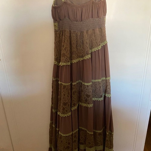 Zic Zac maxi dress used, size medium, brown