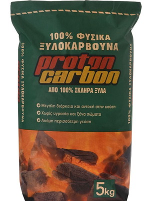 Κάρβουνα ξύλου καινούργια, τσουβάλι 5 κιλά, 100% φυσικά