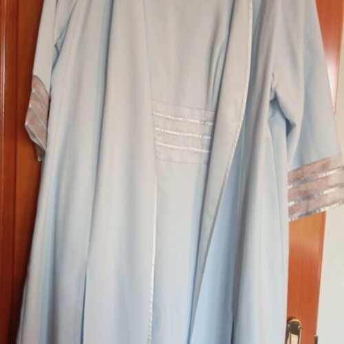 Dress with Manto baby blue, like new, size 9XL