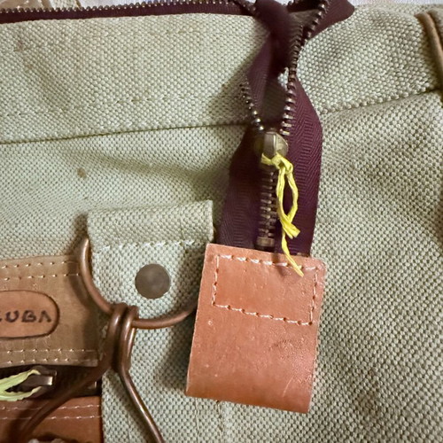 Vintage handbag used, beige and brown