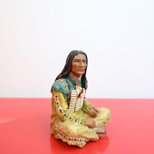 Indian Figurine used, hand-painted resin decorative sculpture