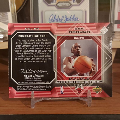 Chicago Bulls Ben Gordon 2004-05 Upper Deck Black Diamond Jersey new, numbered