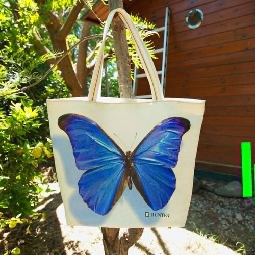 Hunter Shoulder Bag Large Shopper Bag Like New, White and Blue
