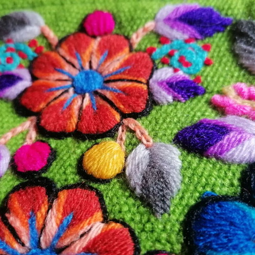 Handmade Peruvian toiletry bag new, woven and hand embroidered