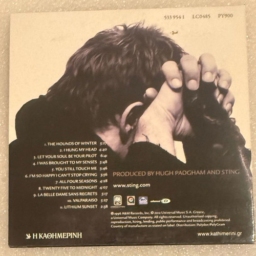 Sting Mercury Falling CD slightly used, rock