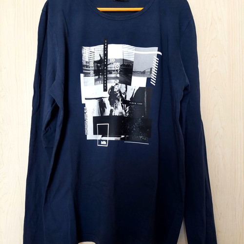 Bodytalk Mens Long Sleeve T-Shirt Blue Size M like new