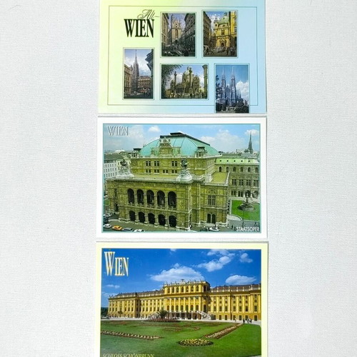 Vintage Wien Postcards Set 3 pcs unused by Horowitz & Weege