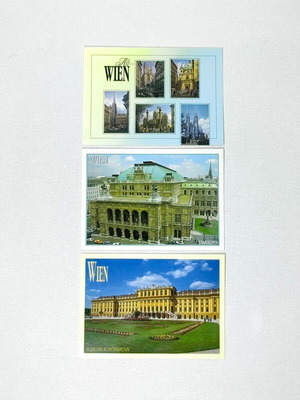 Vintage Wien Postcards Set 3 pcs unused by Horowitz & Weege