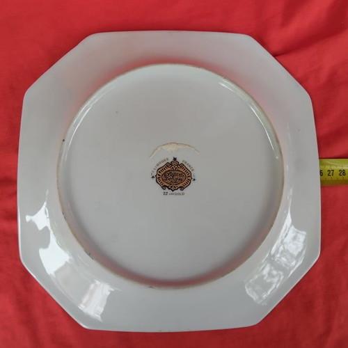 Limoges 22 Kar. Gold vintage πιάτο βικτωριανού στυλ