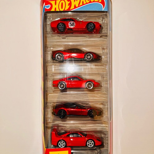 Hot Wheels Ferrari set of 5 new, sealed case