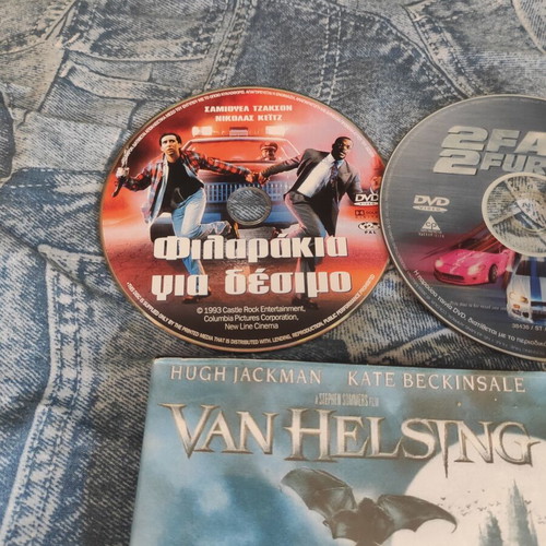 DVD movie pack of 5 with Greek subtitles, like new