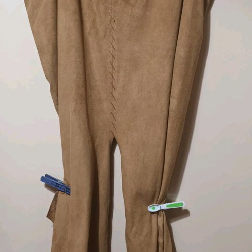 Long suede skirt used, size 54 with hidden slit