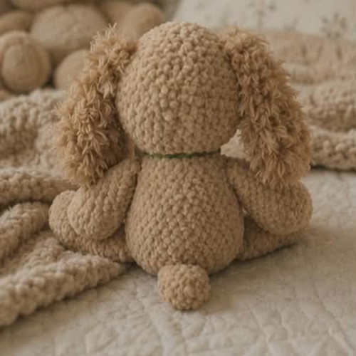 Cocker handmade knitted toy new