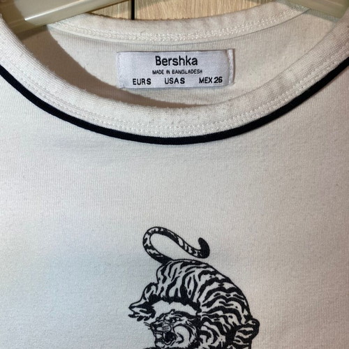 Bershka top white like new, size S