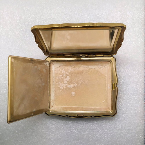 Vintage retro Stratton powder compact 50s/60s like new with mirror and baroque design
