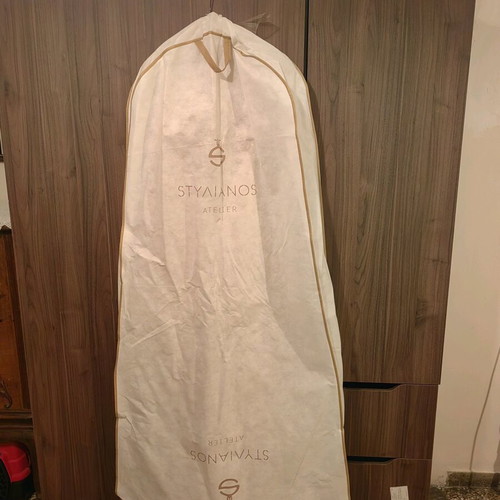 Wedding Dress Like New by Stylianos, Beige Silver, Size S