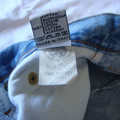 Diesel Rocket vintage jeans καινούργιο, μέγεθος W26, denim μπλε
