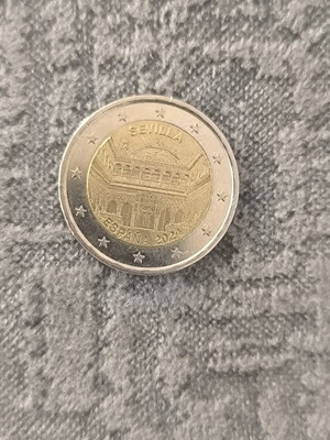 2 евро Испания монета употребявана