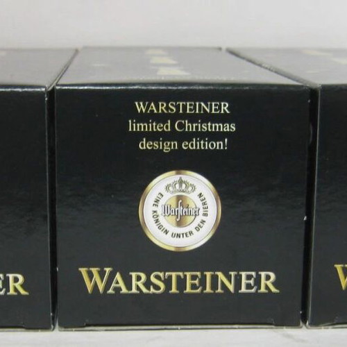 Warsteiner 2010 Christmas Edition Beer Glasses Set of 3 New 0.33L
