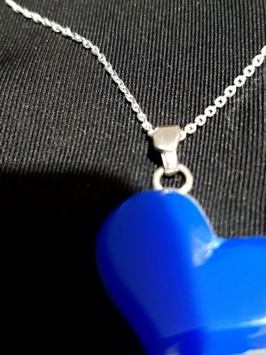 Nelli necklace silver 925 heart pendant with gift pouch