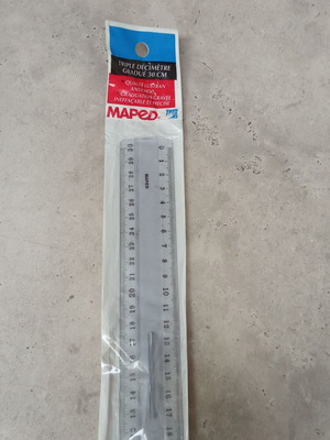 Collectible pack with Pi Mi Prisunic Marinopoulos ruler 1990s new
