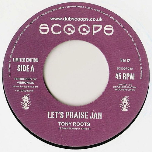Tony Roots Let's Praise Jah record used, reggae