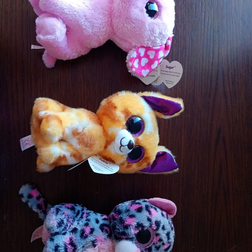 Ty Beanie Boos collection, 25 pieces with tags, plus 3 small hangers and fur ball