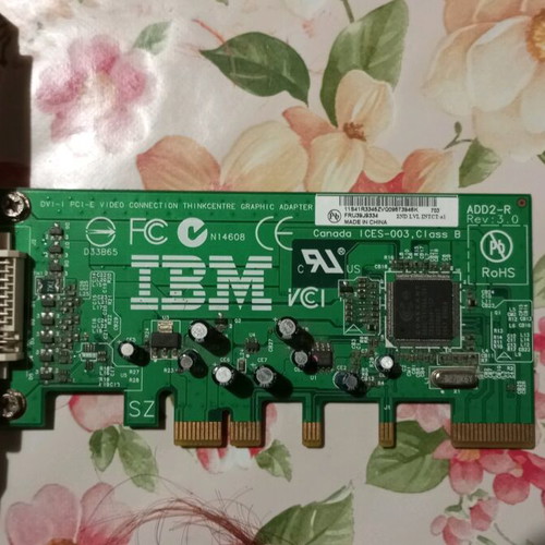 IBM ThinkCentre PCI-Express x1 DVI graphics card used, Low Profile