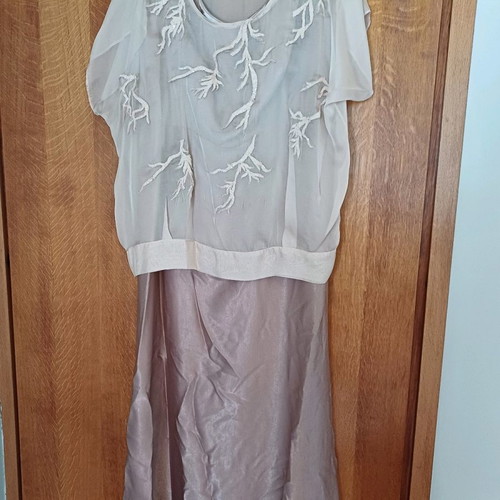 Evening dress used, beige, size XL