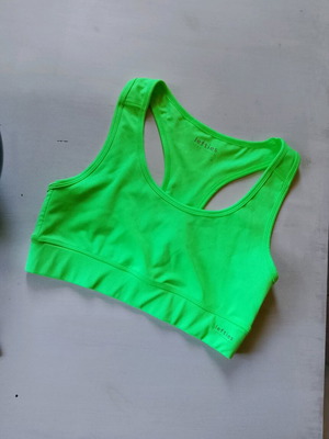 Lefties sports bra size L like new, green