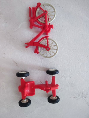 Playmobil collectible bicycles not complete used