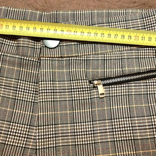 Tailored Checked Pants Stradivarius like new, black and gray