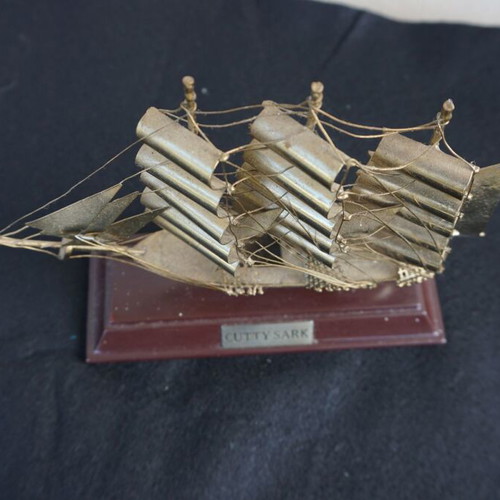 Metal decorative ship used, Cutty Sark replica