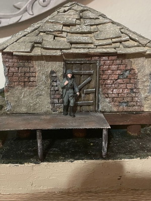 Diorama 1:35 house with German soldiers WW2 new