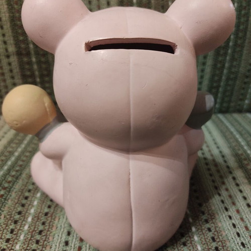 Vintage ceramic teddy bear piggy bank