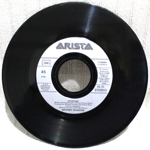 Whitney Houston I'm Your Baby Tonight 7" vinyl single used, pop