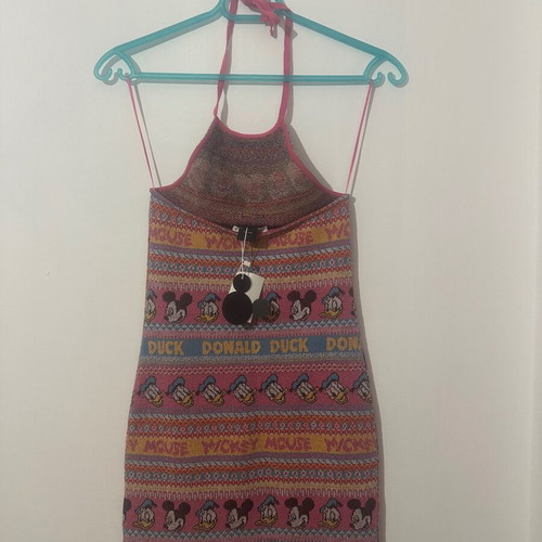 Zara Disney Donald Duck knit dress, pink multi